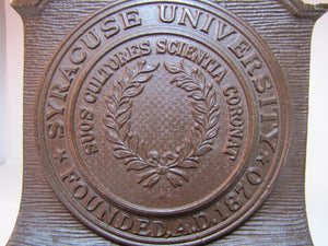SYRACUSE UNIVERSITY 1920s CS&C Co Cast Iron Bookend Doorstop Decorative Statue