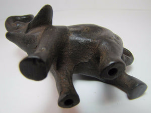 Antique Cast Iron Elephant desk shelf art paperweight nicely detailed old