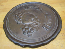 Load image into Gallery viewer, FRUIT OF THE LOOM Old Lg Embossed Brass Bronze Plaque Sign Underwear Advertising
