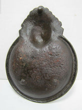 Load image into Gallery viewer, FLECK BROS INDIAN CHIEF Antique Cast Iron Advertising Tray PEACE PIPE TOMAHAWK
