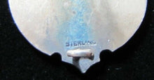 Load image into Gallery viewer, 1908 SHERRIF'S JURY Sterling Silver White Blue Enamel Pinback Medallion Pin
