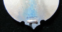 Load image into Gallery viewer, 1908 SHERRIF&#39;S JURY Sterling Silver White Blue Enamel Pinback Medallion Pin
