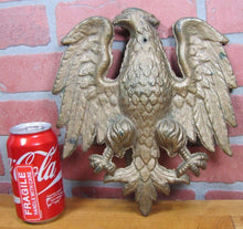 Load image into Gallery viewer, Antique Cast Iron EAGLE Wall Mount Decorative Art Plaque Universal Co Pat Pend
