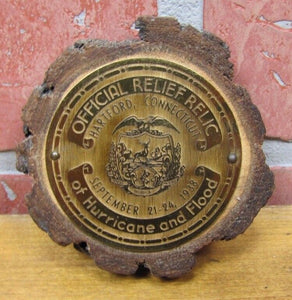 1938 OFFICIAL RELIEF RELIC of HURRICANE and FLOOD Hartford Connectict Sept 21-24