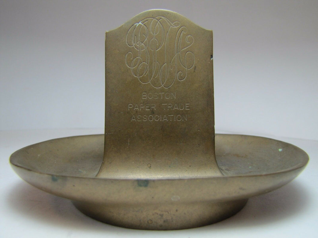 1930s BOSTON PAPER TRADE Association 50yr Anniversary Ashtray Tray BERNARD NY
