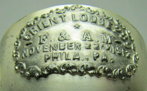 1912 F&AM ORIENTAL LODGE No 289 PHILA PA Antique Masonic Mason Double Handle Cup