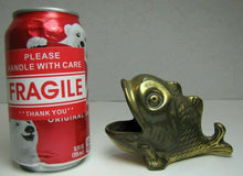 Load image into Gallery viewer, Fish Old Brass Figural Cigar Rest Ashtray Incense Burner England Decorative Arts
