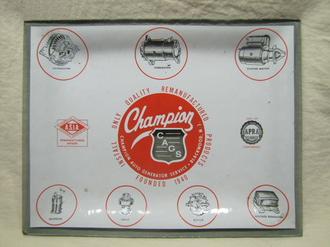 Champion Auto Generator Service Blackwood NJ Auto Repair Advertising Glass Tray