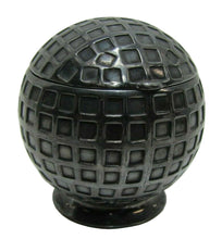 Load image into Gallery viewer, JB JENNING BROS Golf Ball Figural Antique Inkwell Green Glass Insert Pat Appld
