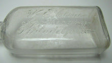 Load image into Gallery viewer, W E CLINE APOTHECARY PHILADELPHIA Antique Embossed Glass Medicine Bottle

