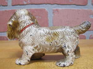 Old Cast Iron COCKER SPANIEL Figural Dog Paperweight Childs Toy