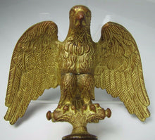 Load image into Gallery viewer, Antique Bronze EAGLE Finial Gold Gilt Decorative Architectural Hardware Element

