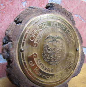 1938 OFFICIAL RELIEF RELIC of HURRICANE and FLOOD Hartford Connectict Sept 21-24