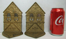 Load image into Gallery viewer, The BELFRY c1928 Cast Iron Old Figural Decorative Art Statue Bookends
