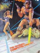 Load image into Gallery viewer, 1980s CompuServe MEGAWARS Video Game Promo Poster Crush the Kryon Empire
