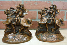 Load image into Gallery viewer, Antique Knights in Shining Armour Bookends Decorative Art Statues Pompeian Armor

