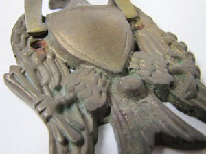 EAGLE Old Brass Door Knocker Figural Architectural Hardware Element