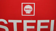 Load image into Gallery viewer, 1960s SHELL TIRE Advertising Sign Steel Radial Gas Station Auto Tire Insert Oil
