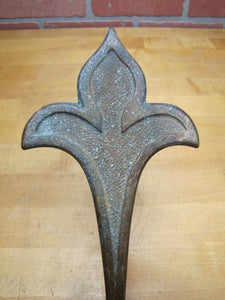 Antique Bronze Decorative Arts Ornate Finial Hardware Element Patina Figural