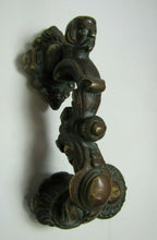 Load image into Gallery viewer, Antique Bronze Gentlemans Head Door Knocker Ornate Unique Architectural Hardware

