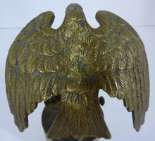 Load image into Gallery viewer, Antique Brass Gilt Perched Eagle Decorative Art Paperweight Finial Old Hardware
