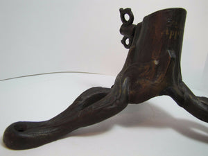 Antique Cast Iron Tree Base Roots Stand exquisite fine detailing pole base stand