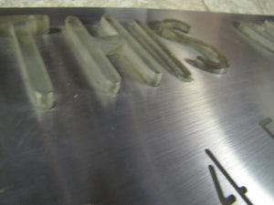 Old ELEVATOR 'THIS CAR UP' Sign Stainless S NYC Architectural Building Hardware