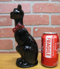 Load image into Gallery viewer, KRAZY KAT Cast Iron Cat Bowtie Figural Doorstop Decorative Arts Statue Kitty
