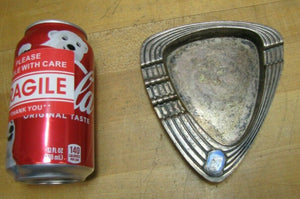 HOLLAND AMERICA LINE Art Deco Silver Plate Ashtray Cruise Ship Advertising RHTF