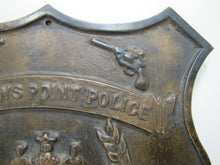 Load image into Gallery viewer, 1940s SPARROWS POINT POLICE PISTOL TOURNAMENT Bronze Plaque Sign High Relief
