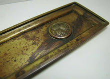 Load image into Gallery viewer, Art Nouveau Antique Decorative Arts Bronze Tray Ornate Flowers Desk Dresser
