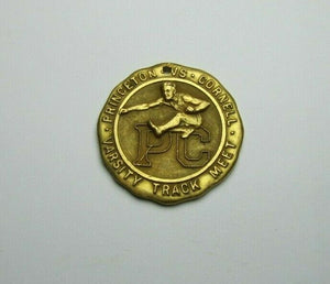 PRINCETON VS CORNELL TRACK MEET Antique Sports Award Medallion Dieges & Clust