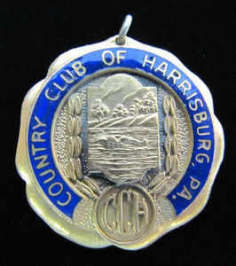 Old COUNTRY CLUB OF HARRISBURG PA Medallion Golf CC Sports Award Fob Ornate