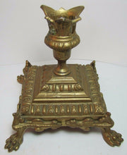 Load image into Gallery viewer, VICTORIAN CANDLESTICK Claw Foot Brass Bronze Gold Decorative Arts Candle Holder

