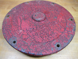 1920s Cast Iron ROCKWOOD SPRINKLER CO Fire Water Alarm Cover Worcester Mass USA