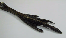 Load image into Gallery viewer, Antique BRONZE CHICKEN CLAW BIRD FOOT FEATHER Ornate Letter Opener Pager Turner
