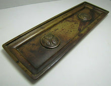 Load image into Gallery viewer, Art Nouveau Antique Decorative Arts Bronze Tray Ornate Flowers Desk Dresser
