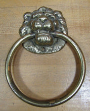 Load image into Gallery viewer, LIONS Old Pair Brass Hangers Pulls Architectural Hardware GLO MAR ART WORKS NY
