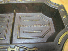 Load image into Gallery viewer, C BLAKE BOSTON MASS Antique Cast Iron Decorative Arts Large Tray Gold Black
