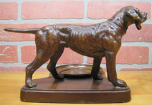 Load image into Gallery viewer, POINTER HUNTING DOG Old Tray NUART Creations NYC Art Deco Figural Ornate Detail
