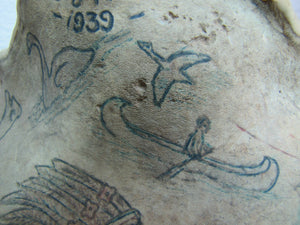 Folk Art Petrified Mushroom - 1939 Tatalrose British Columbia indian chief wahoo