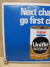 Load image into Gallery viewer, EXXON UNIFLO MOTOR OIL Double Sided Advertising Sign Gas Station Pump Rack
