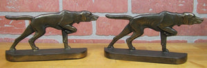 HUBLEY POINTER HUNTING DOGS 303 Antique Bookends Doorstop Decorative Art Statues