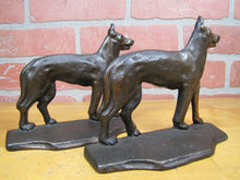 Load image into Gallery viewer, GERMAN SHEPHERD Guard Dogs Old Bookends Cast Iron Decorative Art Statues
