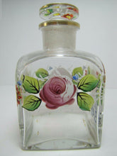 Load image into Gallery viewer, Antique BAY RUM Apothecary Drug Store Square Glass Bottle Hand Painted Jar
