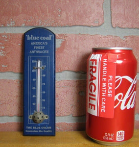 Old BLUE COAL Advertising Wooden Thermometer Sign AMERICA'S FINEST ANTHRACITE