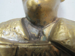 Old 'LINDY' CHARLES LINDBERGH Figural Cast Metal Bookend Decorative Art Statue