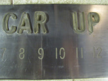 Load image into Gallery viewer, Old ELEVATOR &#39;THIS CAR UP&#39; Sign Stainless S NYC Architectural Building Hardware
