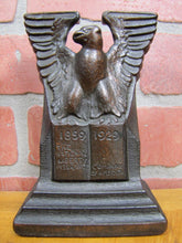 Load image into Gallery viewer, NATIONAL LIBERTY INSURANCE Co of AMERICA Old Cast Iron Eagle Bookends 1929
