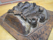 Load image into Gallery viewer, Antique Hand Carved Decorative Art Architectural Element Plaque thick detail
